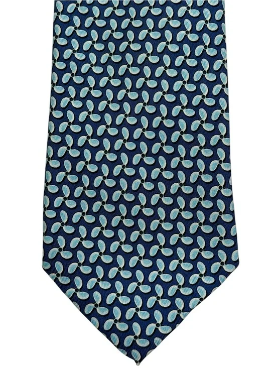 Vineyard Vines Mens Silk Tie Blue Light Blue Boat Propeller Nautica