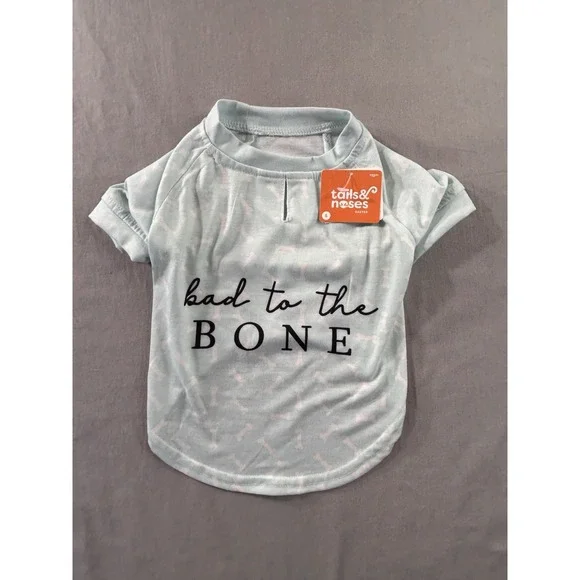 Tails and Noses Dog T Shirt Size‎ Small Bad To The Bone NWT Dogs