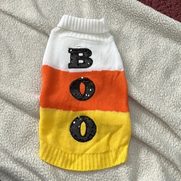 Hyde & Eek Halloween Candy Corn Pet Sweater
