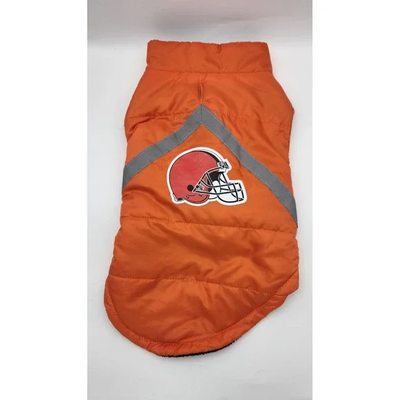 NFL Cleveland Browns Dog Puffer Vest size L