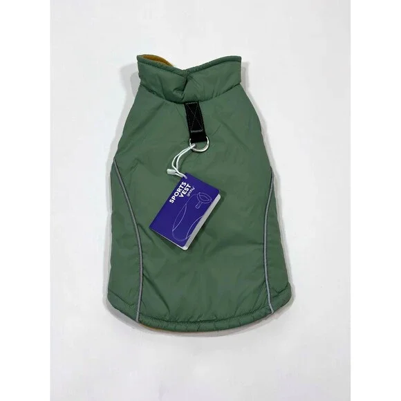 Gooby Sports Dog Vest Sage Green Fleece Lined NWT - Medium