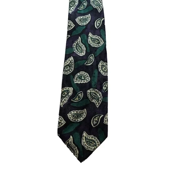 Robert Talbott‎ Studio for Nordstrom Silk Tie Paisley Hand-Sewn USA 3.5