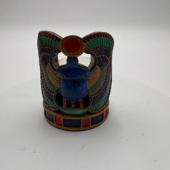 Egyptian Scarab Beetle Tea Light‎ Candle Holder with Wings