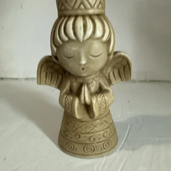 Vintage‎ Christmas Angel Candle Holder Wolin Made in Japan Holiday Gift Resin