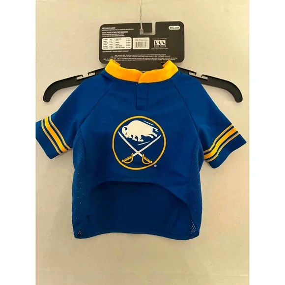 Pets First NHL Buffalo Sabres Dog Jersey Medium Blue New Hockey Pet Apparel