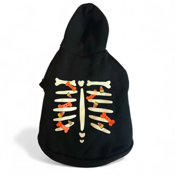 NWT Dog Halloween Skeleton Dog Hoodie XS
