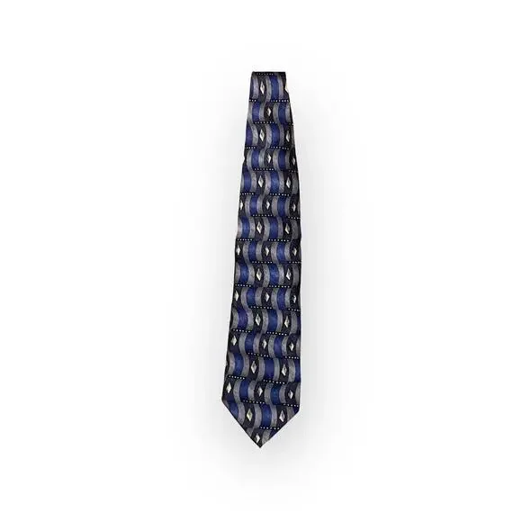 Versini Grey Charcoal Blue Silk Tie SALE