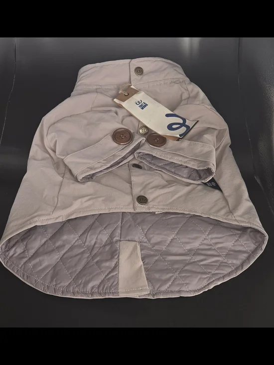Quilted Light Pink Dog  with Button Front - Unbranded
