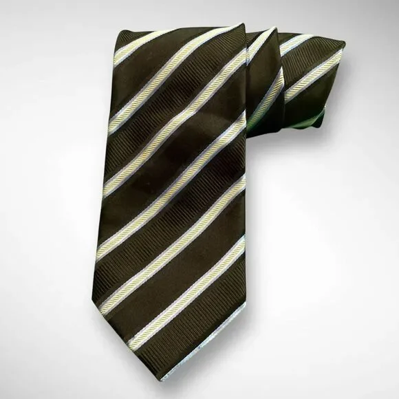 DONALD J. TRUMP Signature‎ Collection Mens 100% Silk Tie Black Striped