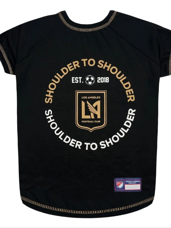 LAFC Black Pet T-Shirt Medium NEW