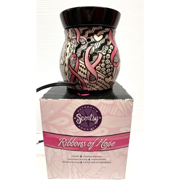 Scentsy Ribbons Of Hope Breast Cancer Warmer! Original Box Unused New