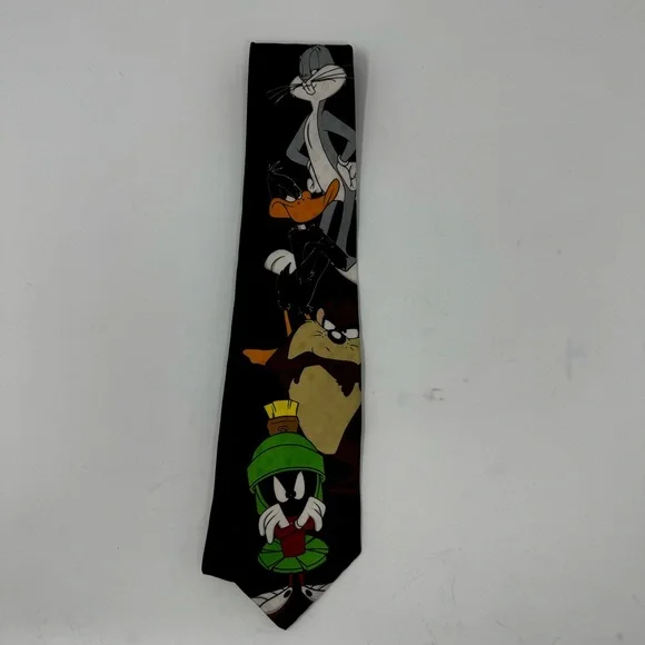 Looney Tunes Mania Men's Necktie Bugs Daffy‎ Taz Martian
