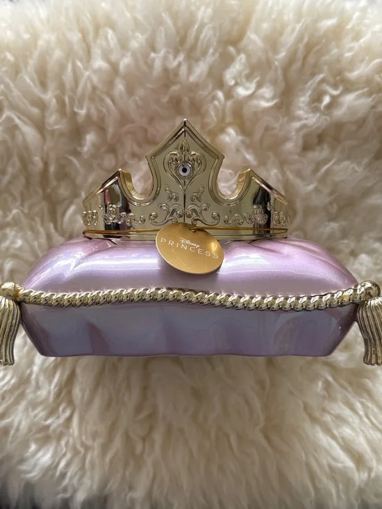 New BBW x Disney Princess Aurora Gold Crown Pillow 3-Wicked Candle Holder
