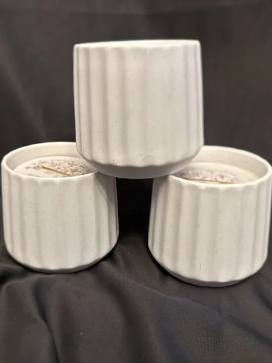 NEW Stoneware Sceneted Candles in Reusable Vessle (3)