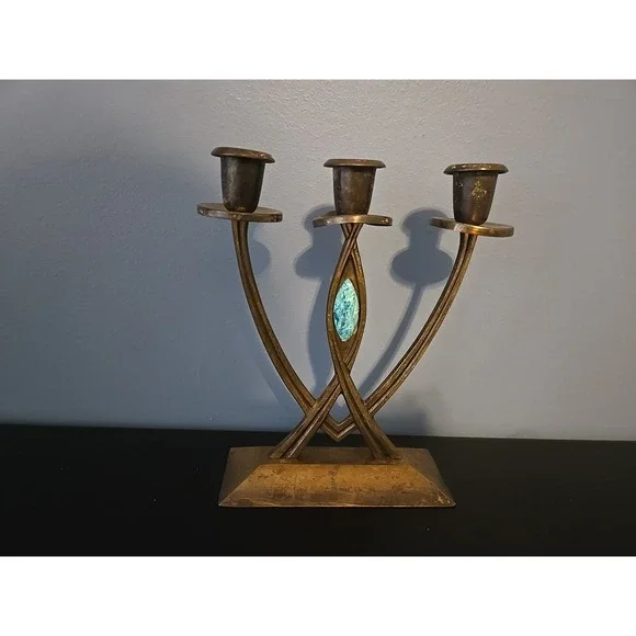 Vintage Dayagi Israel 9905 Brass Candle Holder