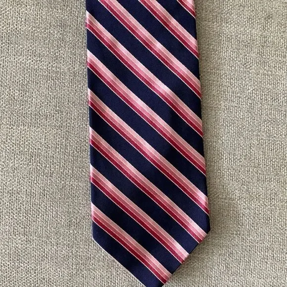 Brooks Brothers Makers Silk & Linen stripe Necktie
