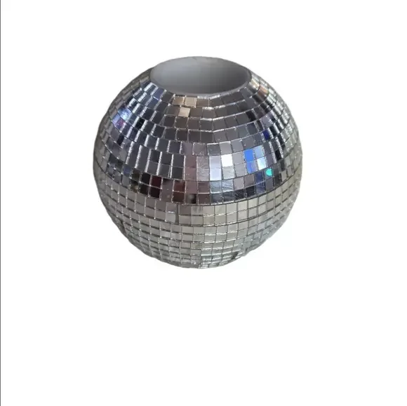 Afoxsos Disco Ball Pencil Holder Silver Mirror Makeup Brush Organizer