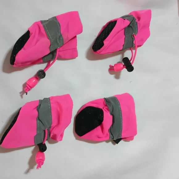 Stylish Pink and Green Dog Booties