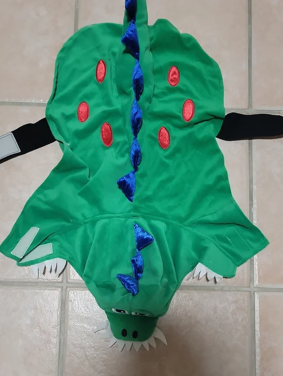 MICHAEL'S DOG COSTUME• DRAGON ALLIGATOR CROCODILE  FELT VELCROLIKE Closue