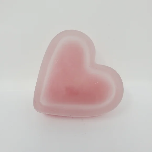 Frosted Red Heart Shaped Candle