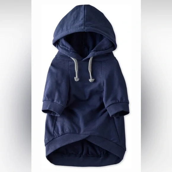PetPassion Rocky Comfy Dog Hoodie Navy Blue XXS Organic Cotton 9
