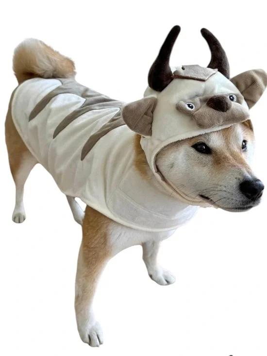 NWOT Appa Avatar Airbender Inspired Bull Oxen Viking Hoodie Costume with Horns