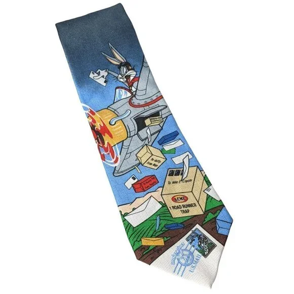 Vintage 1997 Looney Tunes Bugs Bunny Necktie