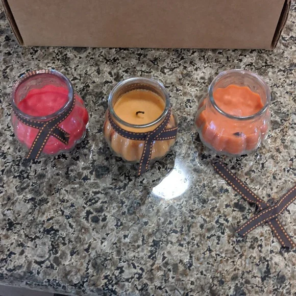 Joy Of Autumn Mini Pumpkin Jar Set Autumn Fall Spice Cider Apple Orchard