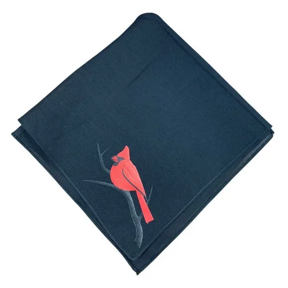 New Hand Printed Red Cardinal Bird Dog Puppy Bandana 21