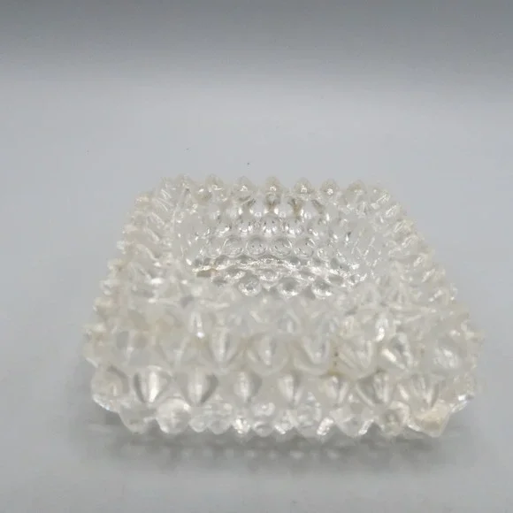 Vintage Fenton Hobnail Glass Clear 3