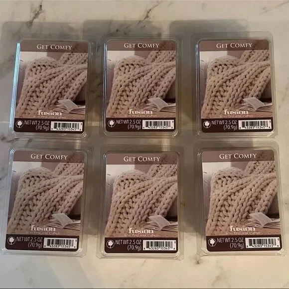 Fusion GET COMFY 2.5oz Scented Wax Melts Lot of 6 NEW