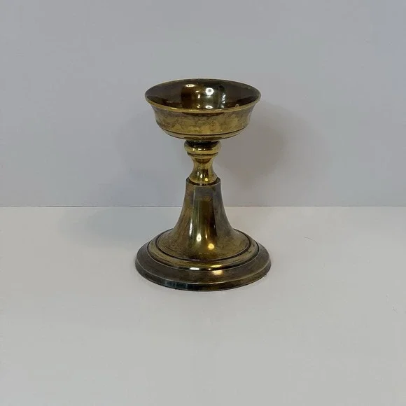 Vintage Gatco solid brass candle holder single w/ spike‎