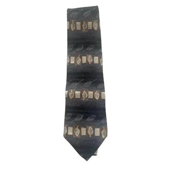Louis‎ Feraud 100% Silk Tie. Handsome/Sophisticated Gray, Brown, Beige. No Marks