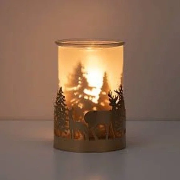Scentsy‎ Nature's Wonders Warmer Deer Forest Silhouette Electric Wax Warmer