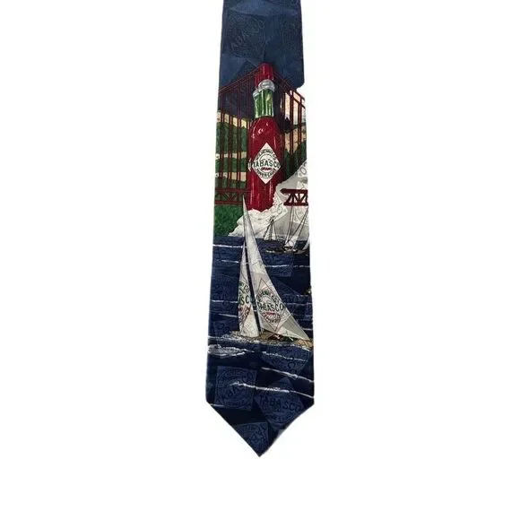 Vintage Tabasco Sailboat Tie