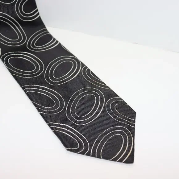 Vintage Alfani Silk Abstract‎ Loop Pattern Tie 3.5” Wide