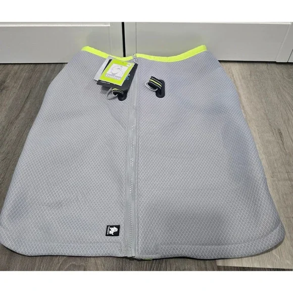 Truelove Dog Cooling Gray Reflective Vest Jacket Adjustable Zipper XXL 32.5-39.5