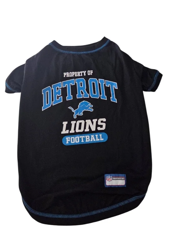 Detroit Lions NFL Pet Shirt XL Black 