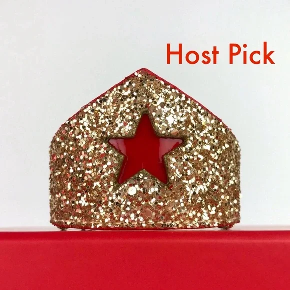 MOSHIQA Gold Glitter Star Crown Tiara Pet Cat Dog Hat Elastic Chihuahua Sparkly