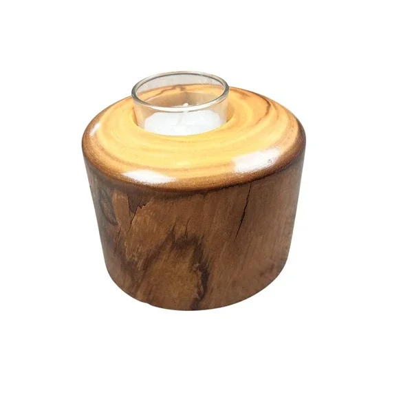 Original Aspen Handmade‎ Wood Candle Holder Rustic Tea Light Votive USA Made