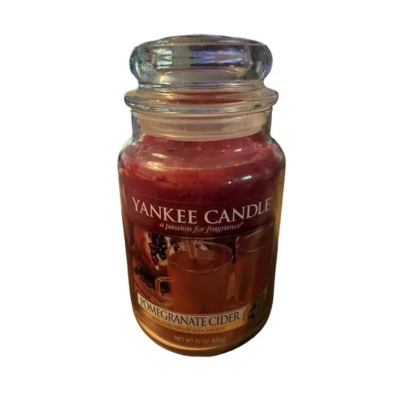 Yankee Candle 22 oz Single Wick Large Jar Scented Candle Pomegranate Cider