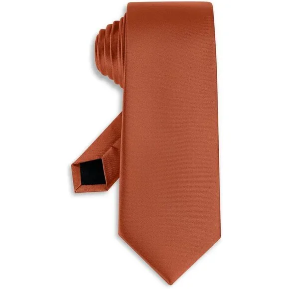 Men's Rust Solid Pure Color Formal 3.15
