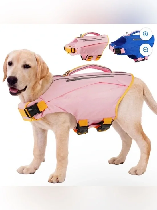 NWT, Kuoser Dog Life Jacket, Small, Pink and Orange I7