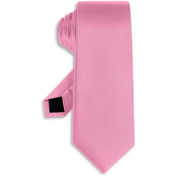 Men's Pink Solid Pure Color Formal 3.15