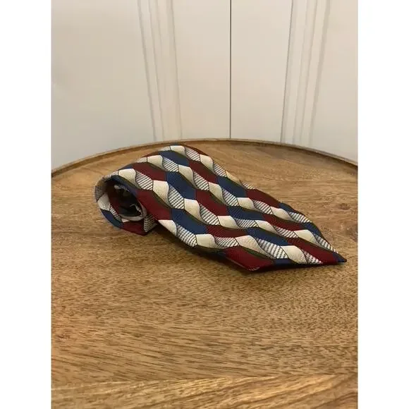 Oscar de la Renta Men's‎ Geometric Silk Necktie Multicolor