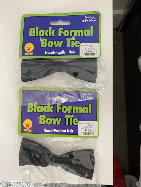Black Formal Pet Bow Tie - Set of 2