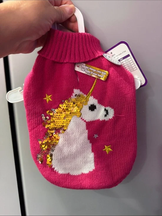 Hot Pink Sequin Unicorn Sweater