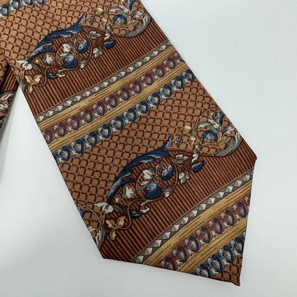 Bill Blass Silk Tie, floral,‎ pattern mix, classic, preppy, office, work, suit