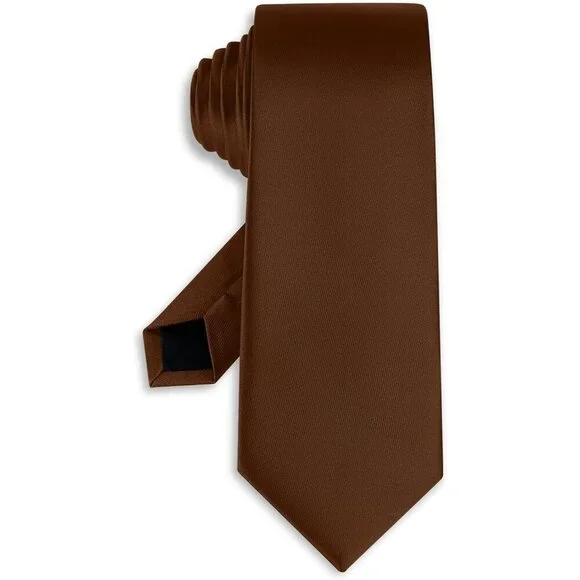 Men's Coffee Solid Pure Color Formal 3.15
