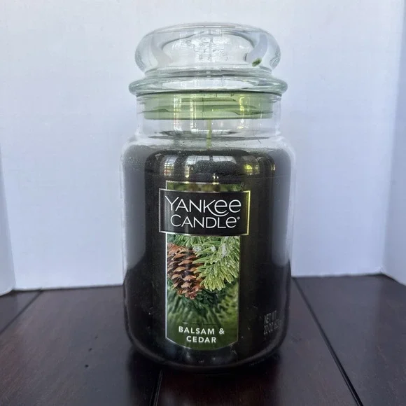 Yankee Candle BALSAM and CEDAR‎ Christmas Winter Holiday Large 22 oz Last One